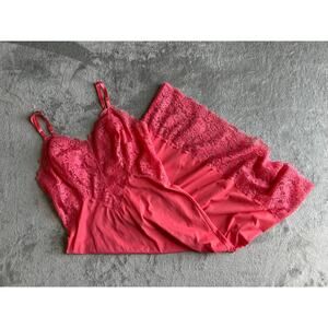 Vintage Vanity Fair Pink Lace Slip‎ Dress 36 Small Grunge Coquette Dainty Vamp